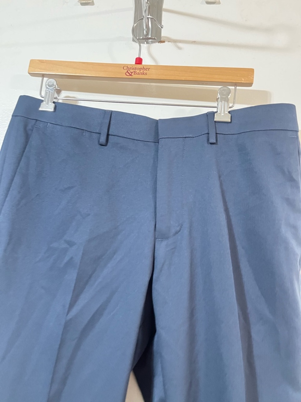 Haggar 34x30 Slim DARK NAVY BLUE Men's Flat Front Pants